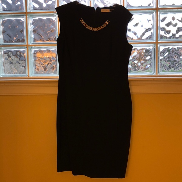 Calvin Klein black dress Leslie Faye jacket - Picture 3 of 5